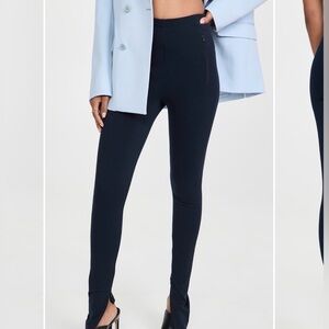 Wardrobe.NYC Navy Side Zip Leggings Size Medium